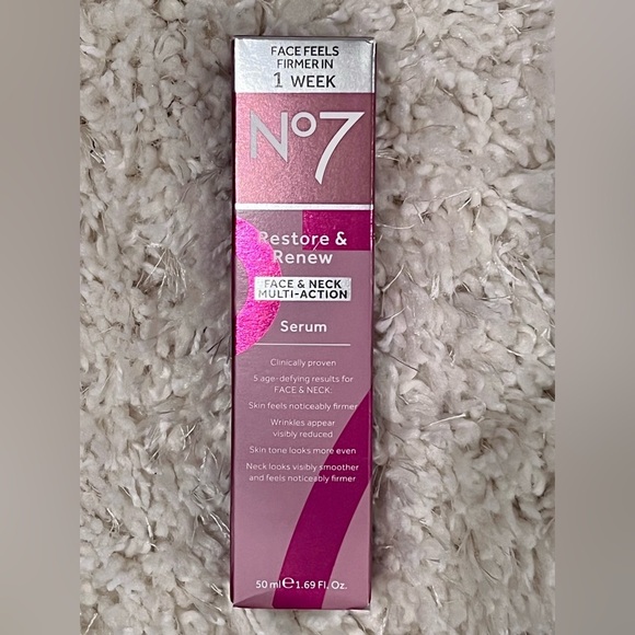 No7 BRAND NEW Restore & Renew Multi Action Face & Neck Skincare System - Picture 8 of 11